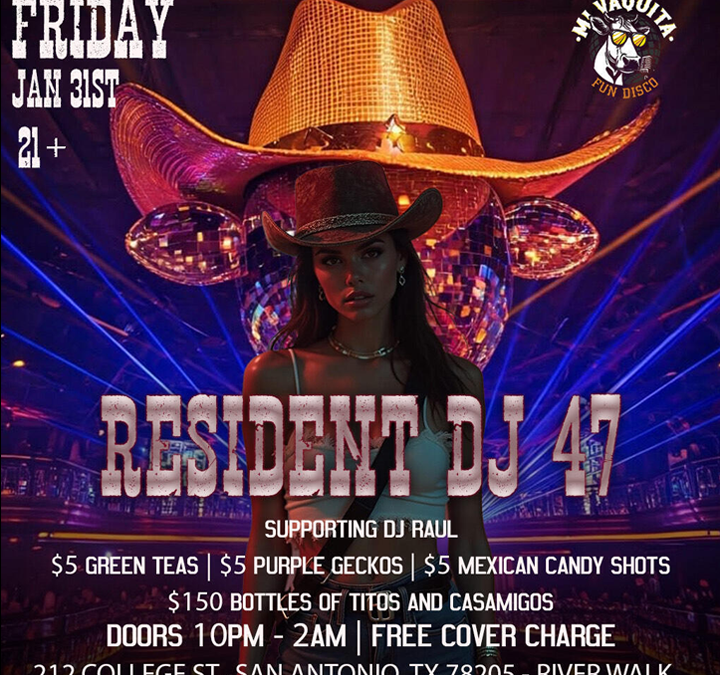 DJ Night At MIVAQUITA – Resident DJ 47, 31st Jan, 10 pm to 2 am